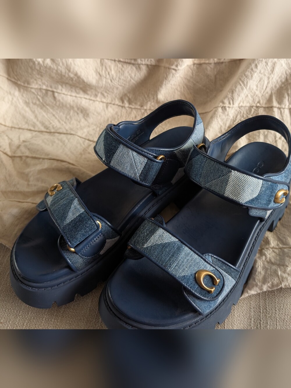 Coach Brynn Patchwork Platform Sandal - Picture 4 of 11